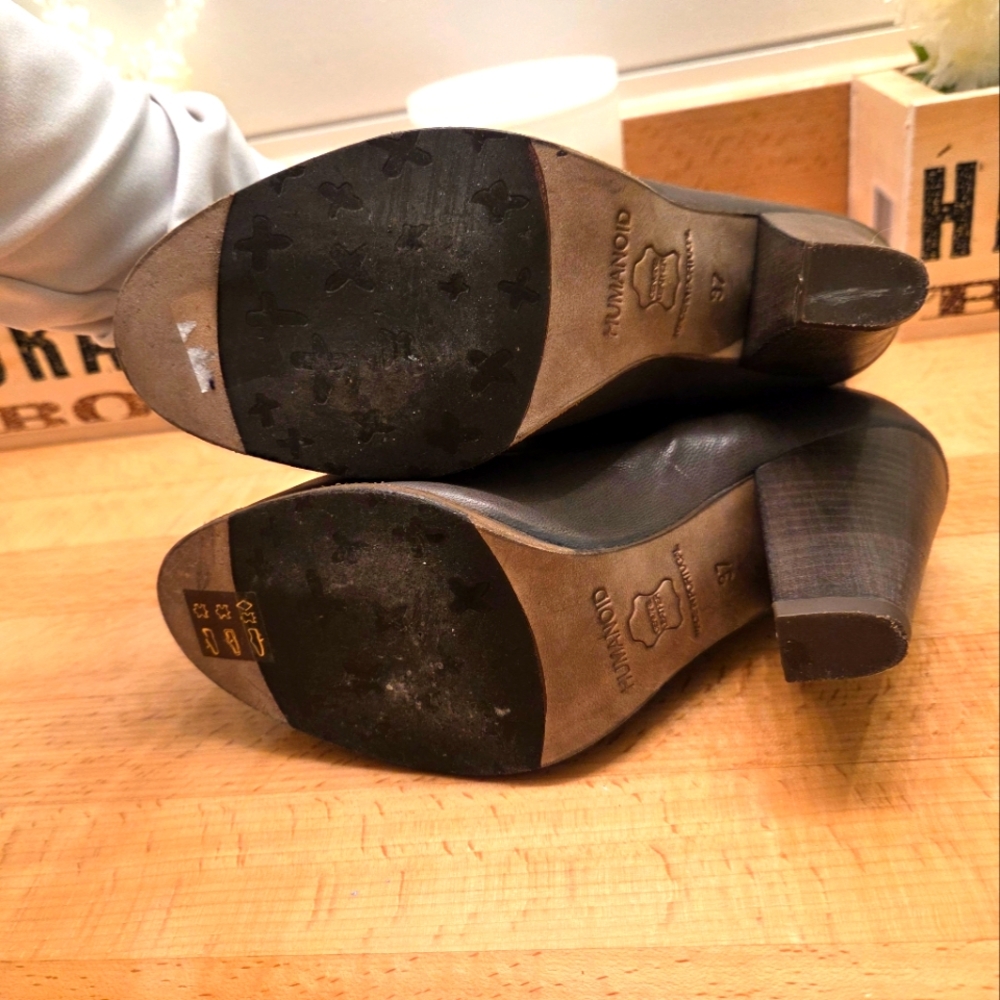 Humanoid Womens Leather Pull On Ankle Boots Size 37 Portugal - Picture 7 of 9